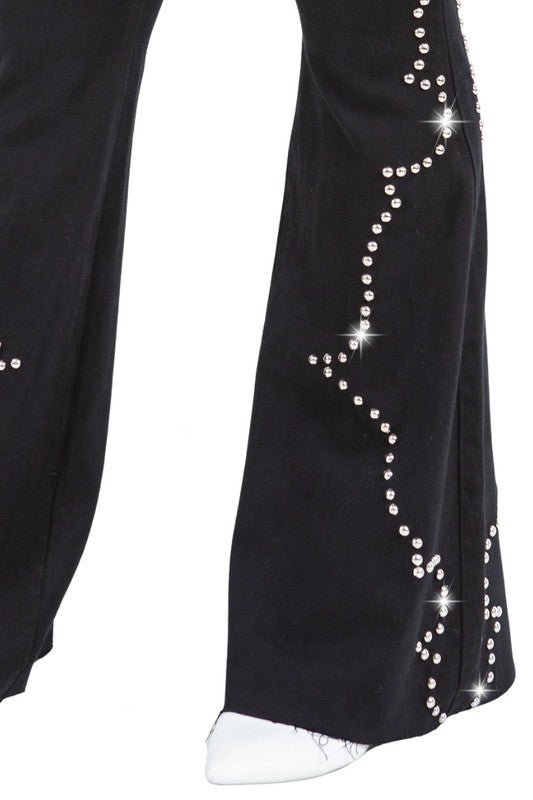 Santa Fe Bell Bottom in Black- Inseam 30