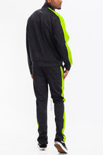 SINGLE STRIPE SOLID TRACK SUIT