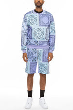 Weiv Mens Paisley Bandana Print Shorts