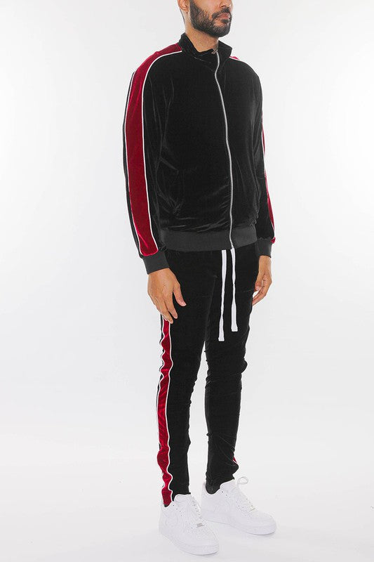 MENS VELOUR TRACK JACKET AND TRACK PANT SET | Panther®