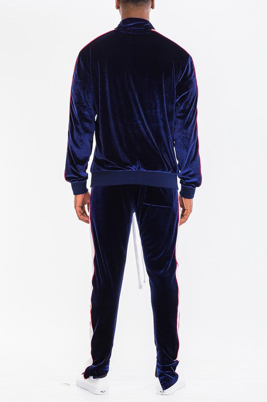 MENS VELOUR TRACK JACKET AND TRACK PANT SET | Panther®