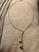 Sterling Silver Floral Drop Necklace - Silver - Panther®