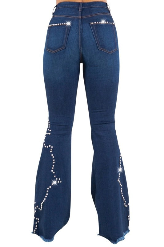 Santa Fe Bell Bottom in Dark- Inseam 30