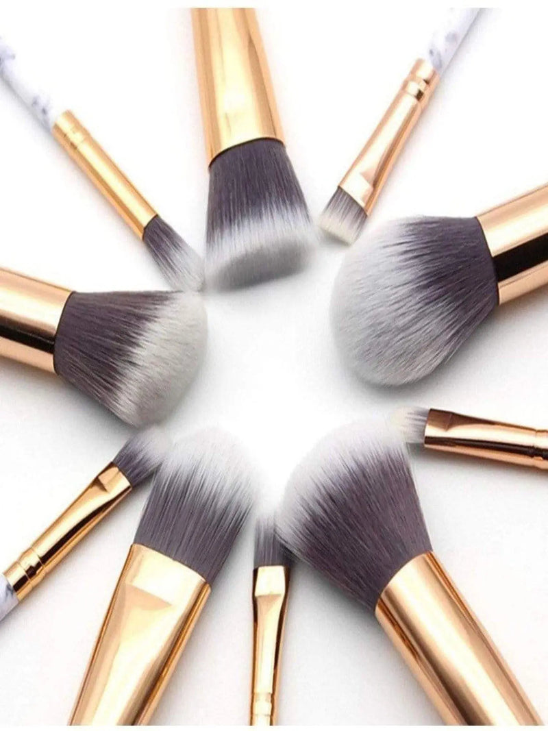 10 Pcs Makeup Brushes.