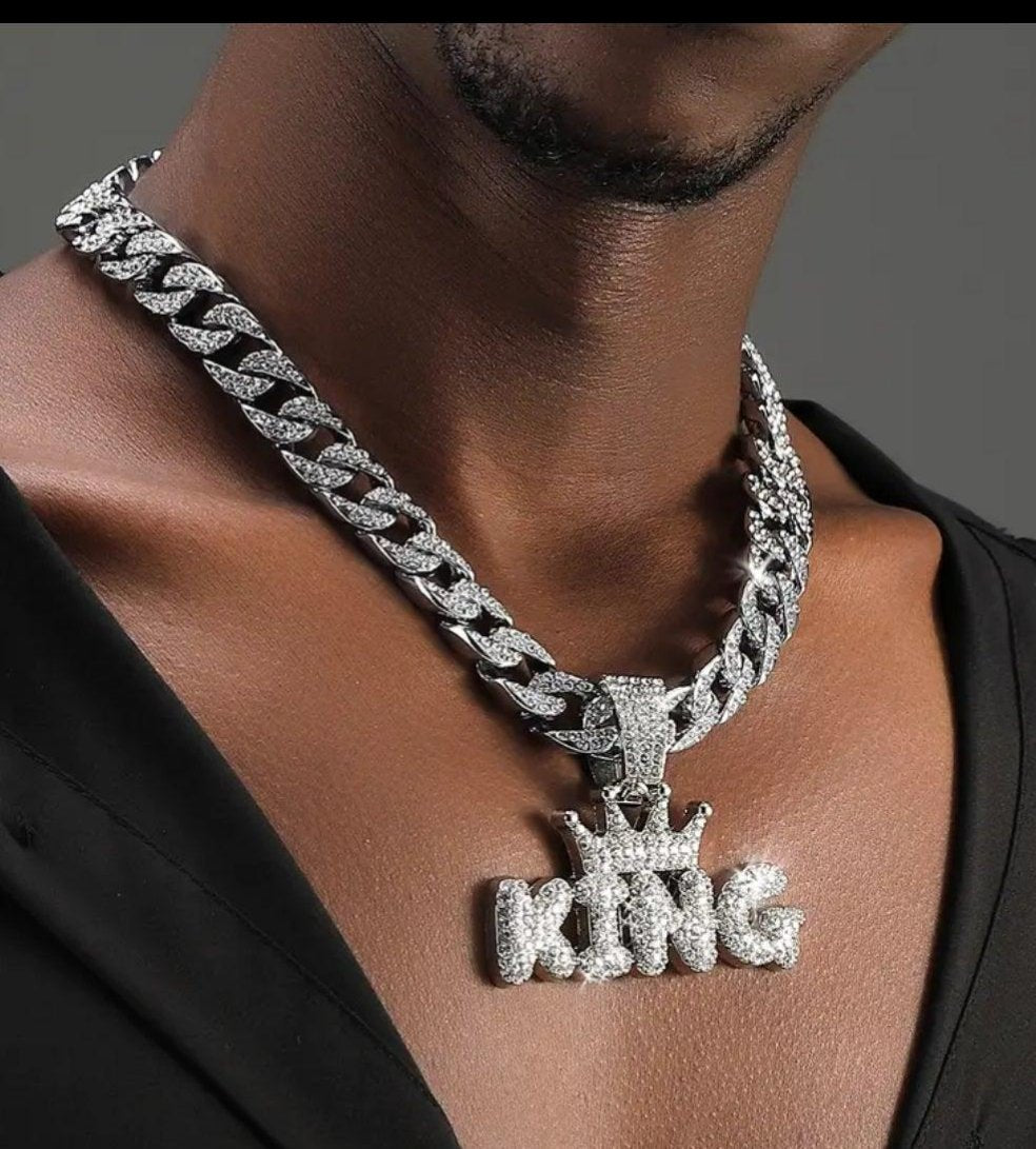 Crown KING Pendant + Cuban Chain